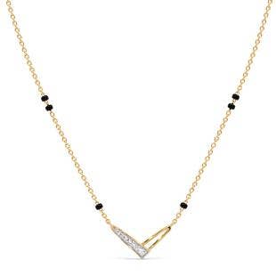 V For Victory Diamond Mangalsutra