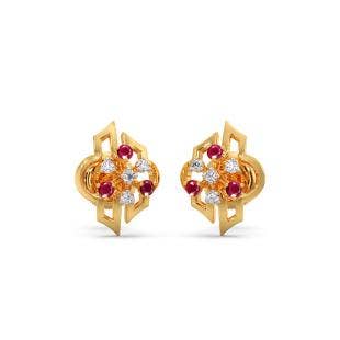 God Of Sun Diamond Stud Earrings