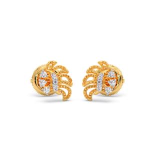 Coral Reef Diamond Stud Earrings