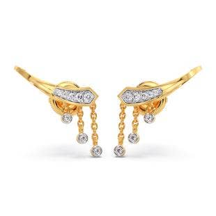 Dripping Diamonds Cuff Earrings