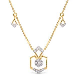Crowned Queen Diamond Charm Necklace