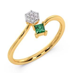 Geometric Glory Diamond And Gemstone Ring