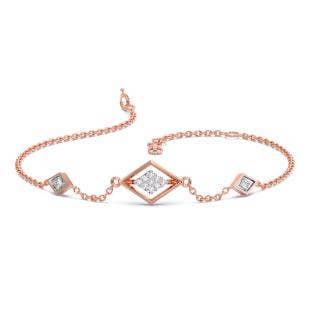 Rhombus Diamond Chain Bracelet