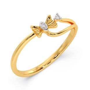 Bow Butterfly Diamond Ring