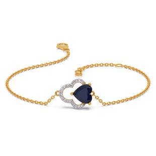 Love Life Diamond And Gemstone Chain Bracelet