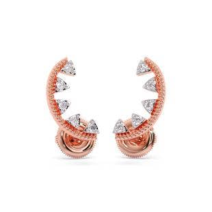 Moon Phases Diamond Stud Earrings