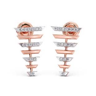 Stripe Falls Diamond Stud Earrings