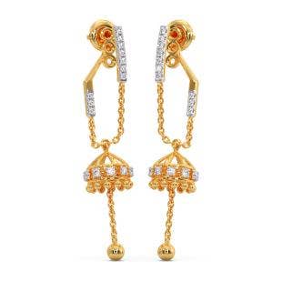 Ferris Wheel Diamond Jhumka Earrings