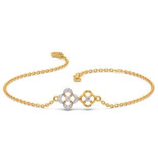 Duet Clover Diamond Chain Bracelet