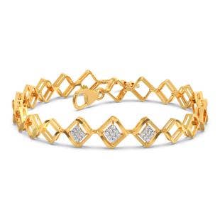 Twist Of Square Diamond Bracelet