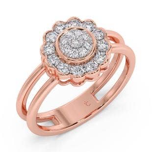 Spring Day Miracle Plate Diamond Ring