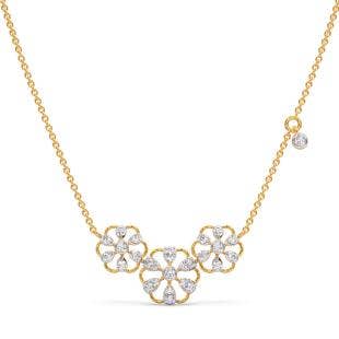 Rosette Blossom Diamond Pendant Necklace