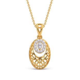 Moon Mesh Diamond Pendant