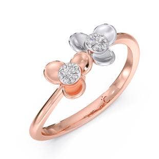 Iris Petal Diamond Ring
