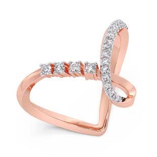 Tangled Wishes Diamond V Ring
