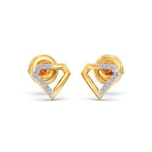 Aesthetical Rhombus Diamond Stud Earrings