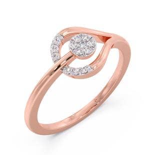 Alluring Cleft Diamond Ring