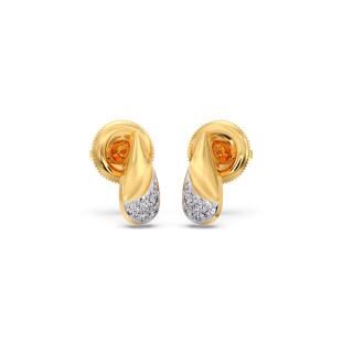Peared Drop Diamond Stud Earrings