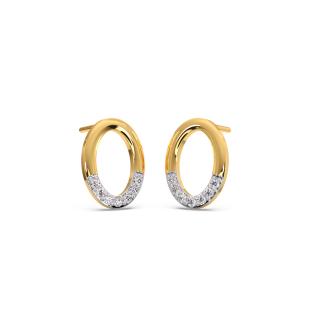Oval Simplicity Diamond Stud Earrings
