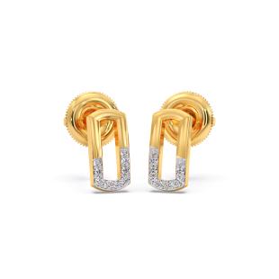 Enchanted Geometry Diamond Stud Earrings