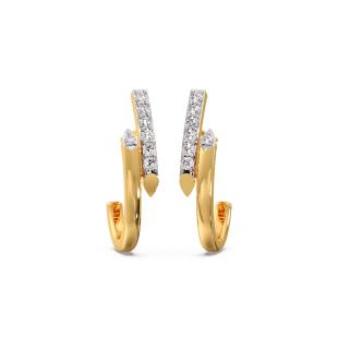 Parallel Artistry Diamond Hoop Earrings