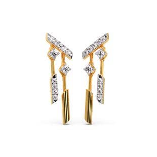 Snow Hail Diamond Stud Earrings