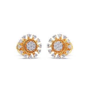 Rafflesia Diamond Stud Earrings