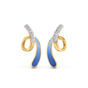 Twirl Ecstasy Diamond Stud Earrings