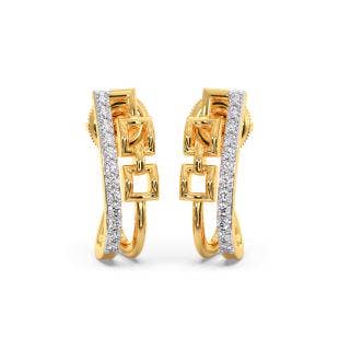 Strong Bonds Diamond Half Hoop Earrings