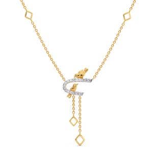 Love Birds Diamond Lariat Necklace
