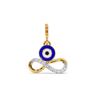 Infinity Evil Eye Diamond Charm