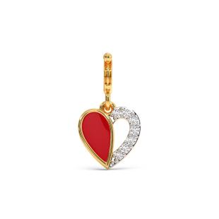 Petal Heart Diamond Charm