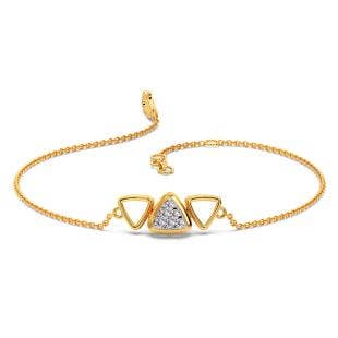 Triangle Story Diamond Chain Bracelet