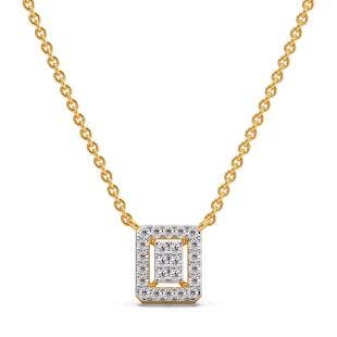 Square Classics Diamond Pendant Necklace
