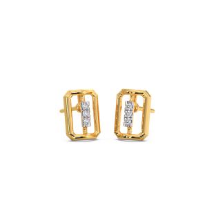 Simple And Subtle Diamond Stud Earrings