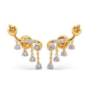 Tulip Majesty Diamond Dangle Earrings