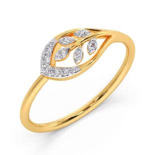 Aster Leaf Diamond Ring