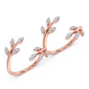Spring Embrace Diamond Two Finger Ring