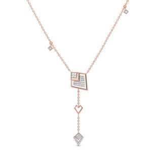 Love Geometry Diamond Lariat Necklace