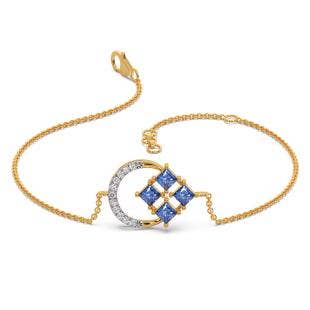 Azure Haze Diamond And Gemstone Chain Bracelet