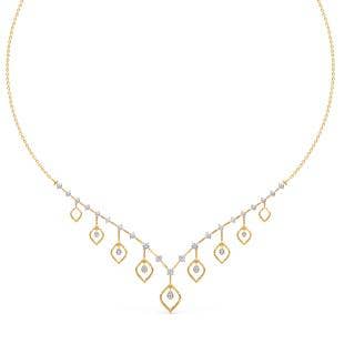Spring Leaves Diamond Collar Necklace