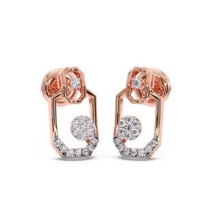 Geometry Story Diamond Stud Earrings