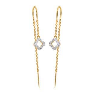Enticing Clover Diamond Sui Dhaga Earrings