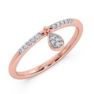 Pear Drop Diamond Ring
