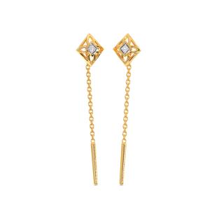 Contemporary Style Diamond Sui Dhaga Earrings