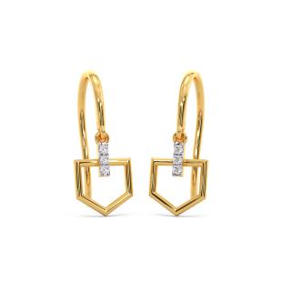 Geometric Drops Diamond Dangle Earrings