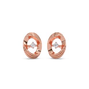 Crystal Whirlwind Diamond Stud Earrings