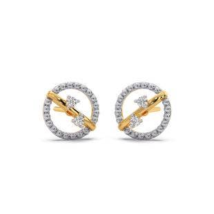 Crossbow Diamond Stud Earrings