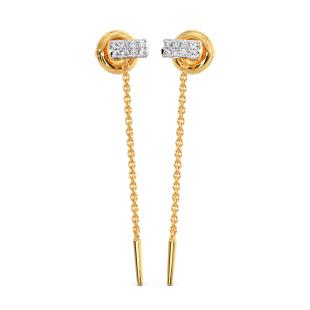Classic Art Diamond Dangle Earrings
