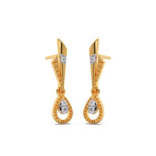 Sleek Surprise Diamond Dangle Earrings